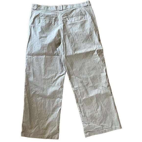 ASOS Design Curve Womens Pleated Front Cotton Blended Wide Leg Stone Pants Sz 18 - Picture 5 of 14